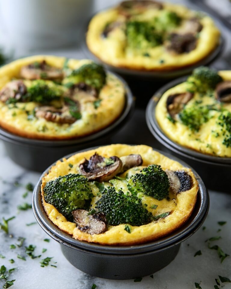 Veggie-Packed Broccoli & Mushroom Egg Cups Recipe