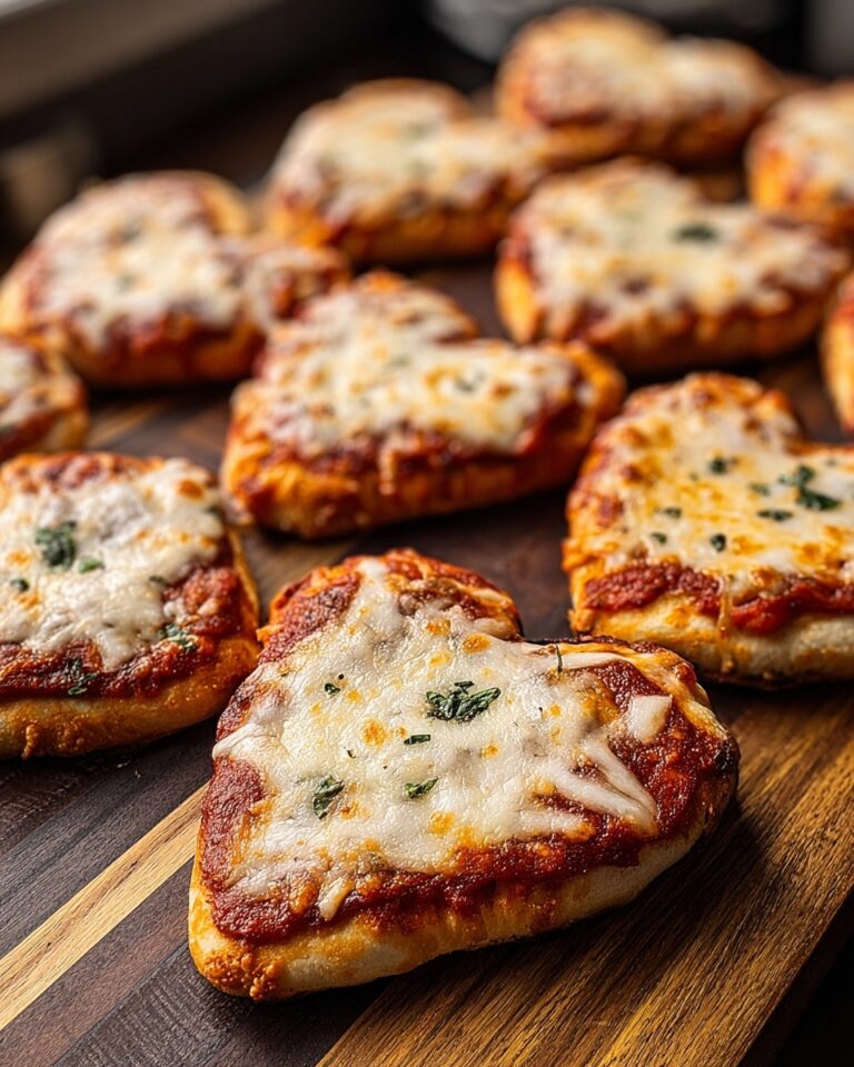 Heart-Shaped Mini Pizzas Recipe