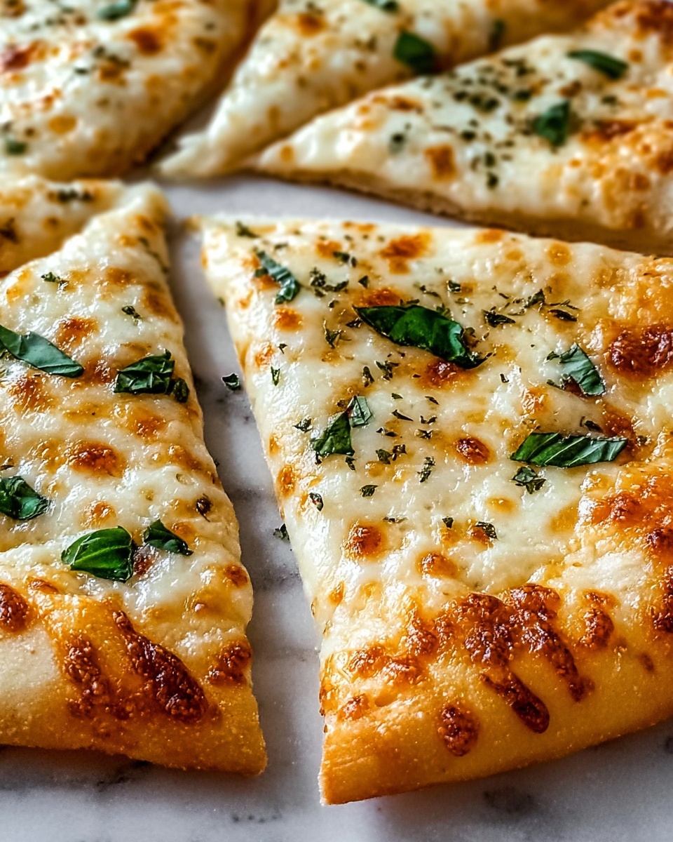 Cheesy Basil & Garlic Pizza Recipe - Recipe Image