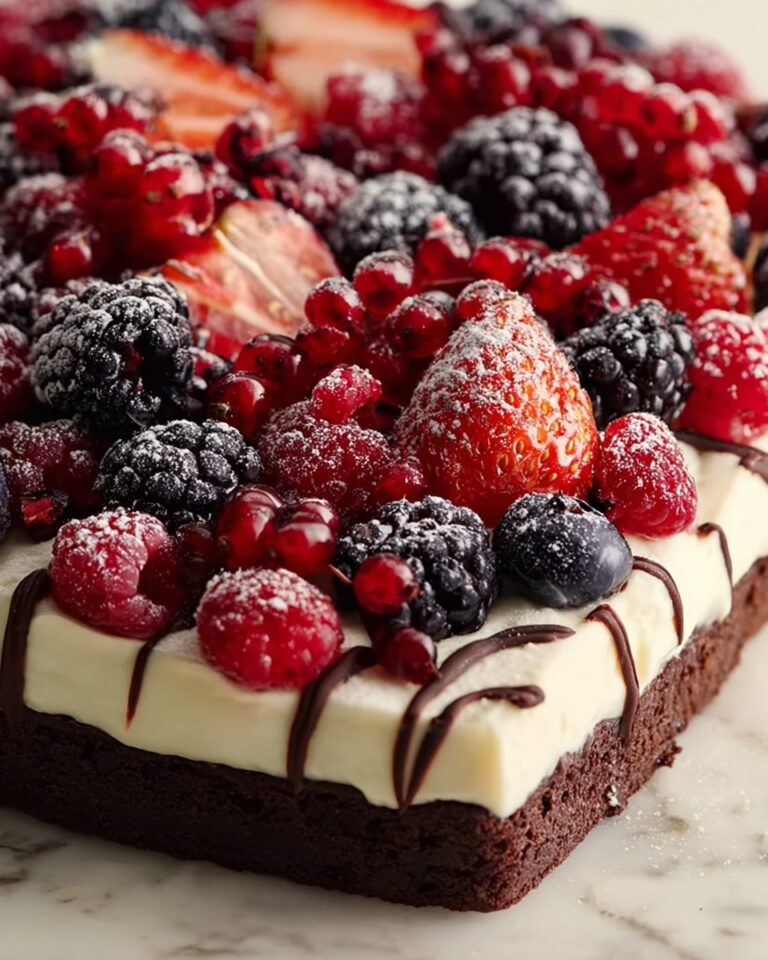 Berry Brownie Pizza Recipe