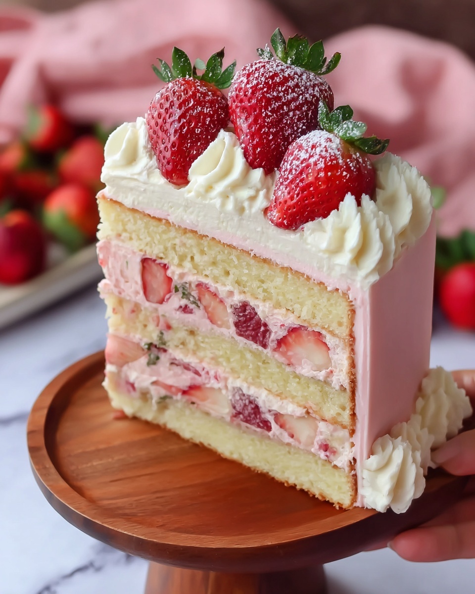 Best Strawberry Cake Ever Recipe - Recipe Image