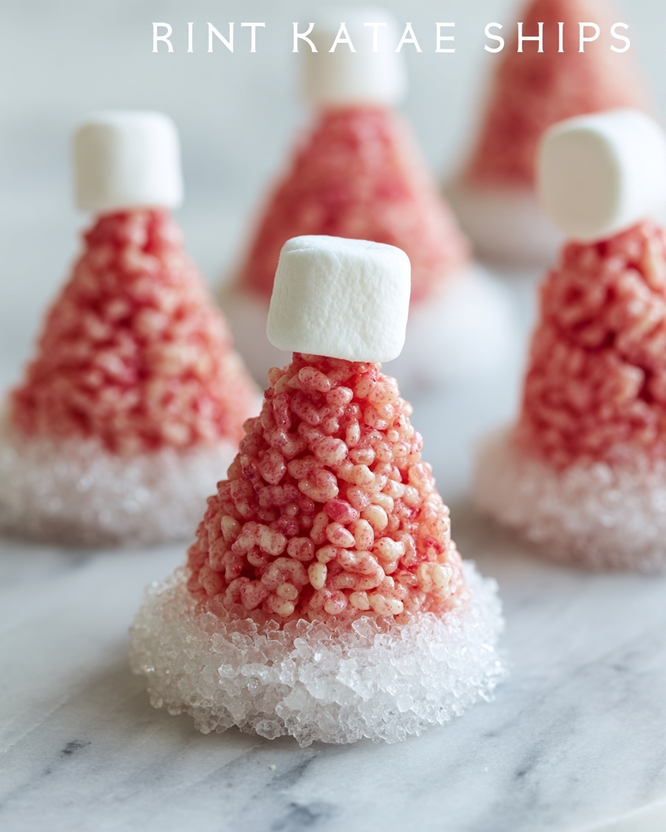 Santa Hat Rice Krispie Treats Recipe - Recipe Image