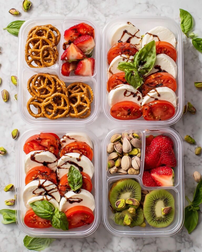 Caprese Lunchbox Idea with Fresh Fruits and Nuts Recipe