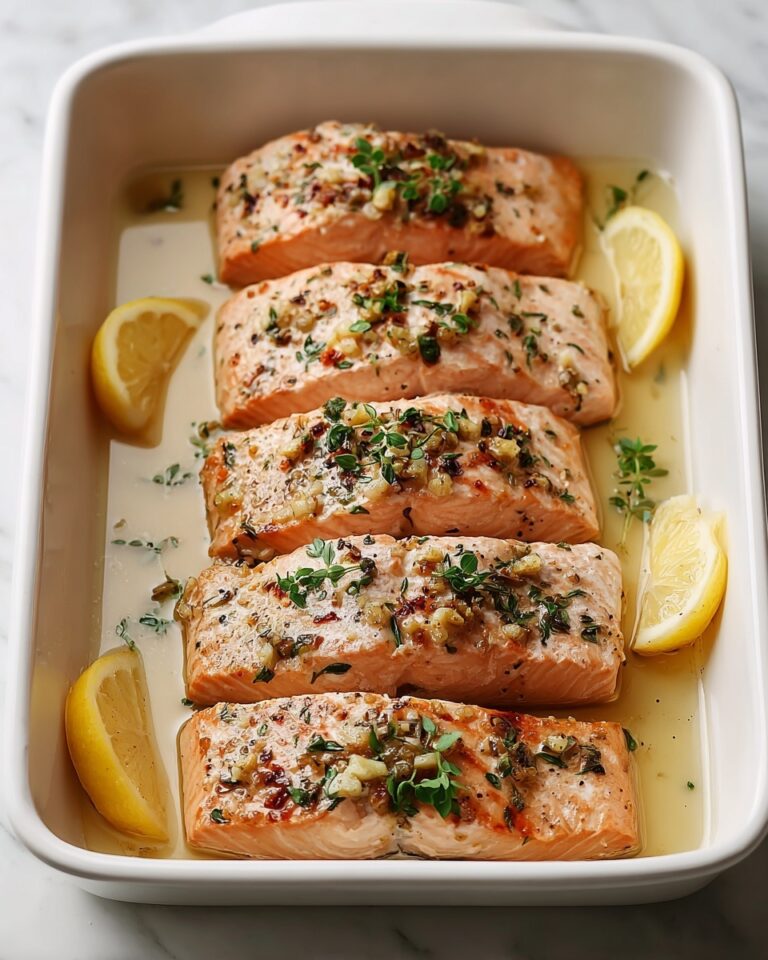 Easy Oven-Baked Lemon Garlic Salmon Recipe