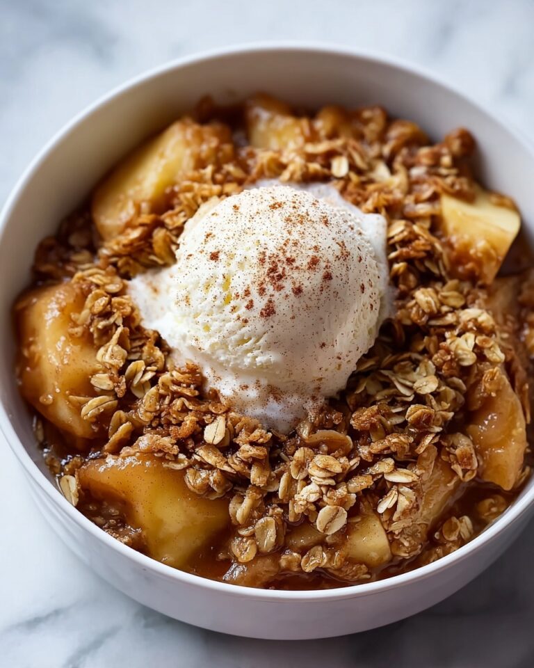 Easy Homemade Apple Crisp with Ice Cream for Cozy Family Nights Recipe