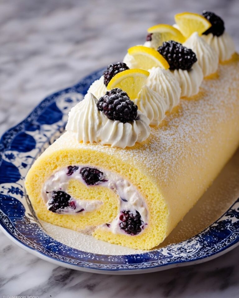 Blackberry Lemon Cake Roll Recipe