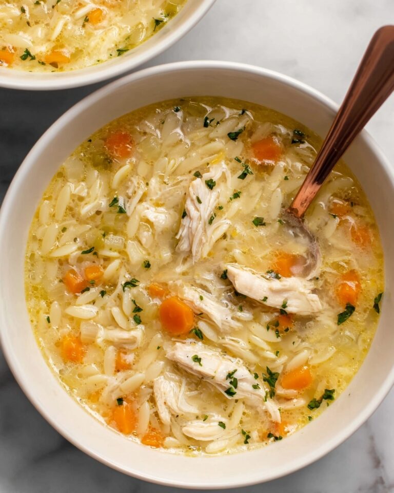 Lemon Chicken Orzo Soup Recipe