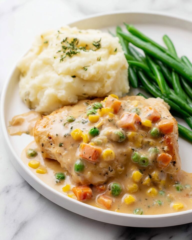 Cream of Chicken Soup with Tender Chicken Breasts and Vegetables Recipe