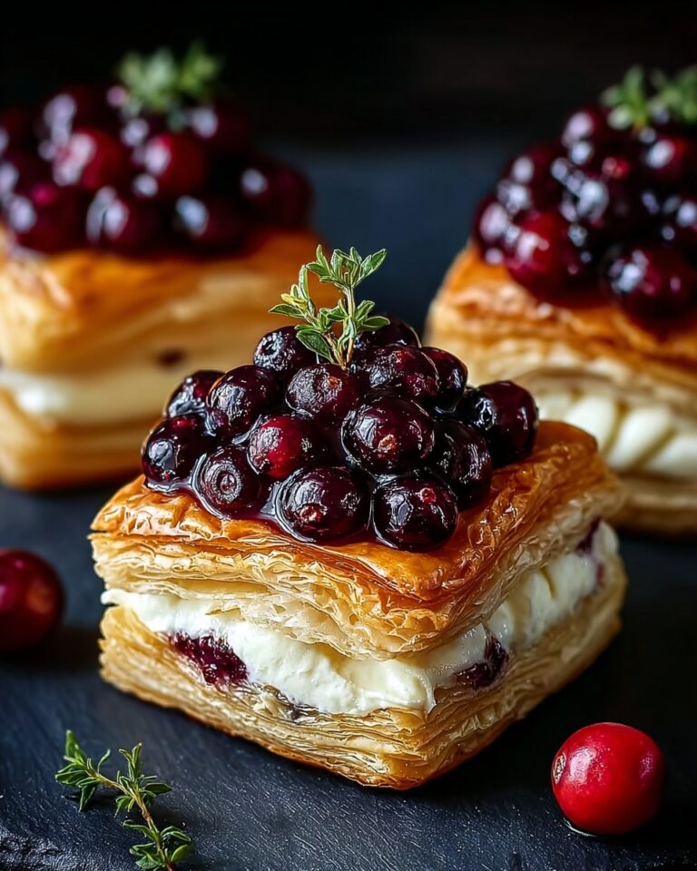 Cranberry Brie Puff Pastry Bites – Elegant Holiday Appetizer in Minutes Recipe