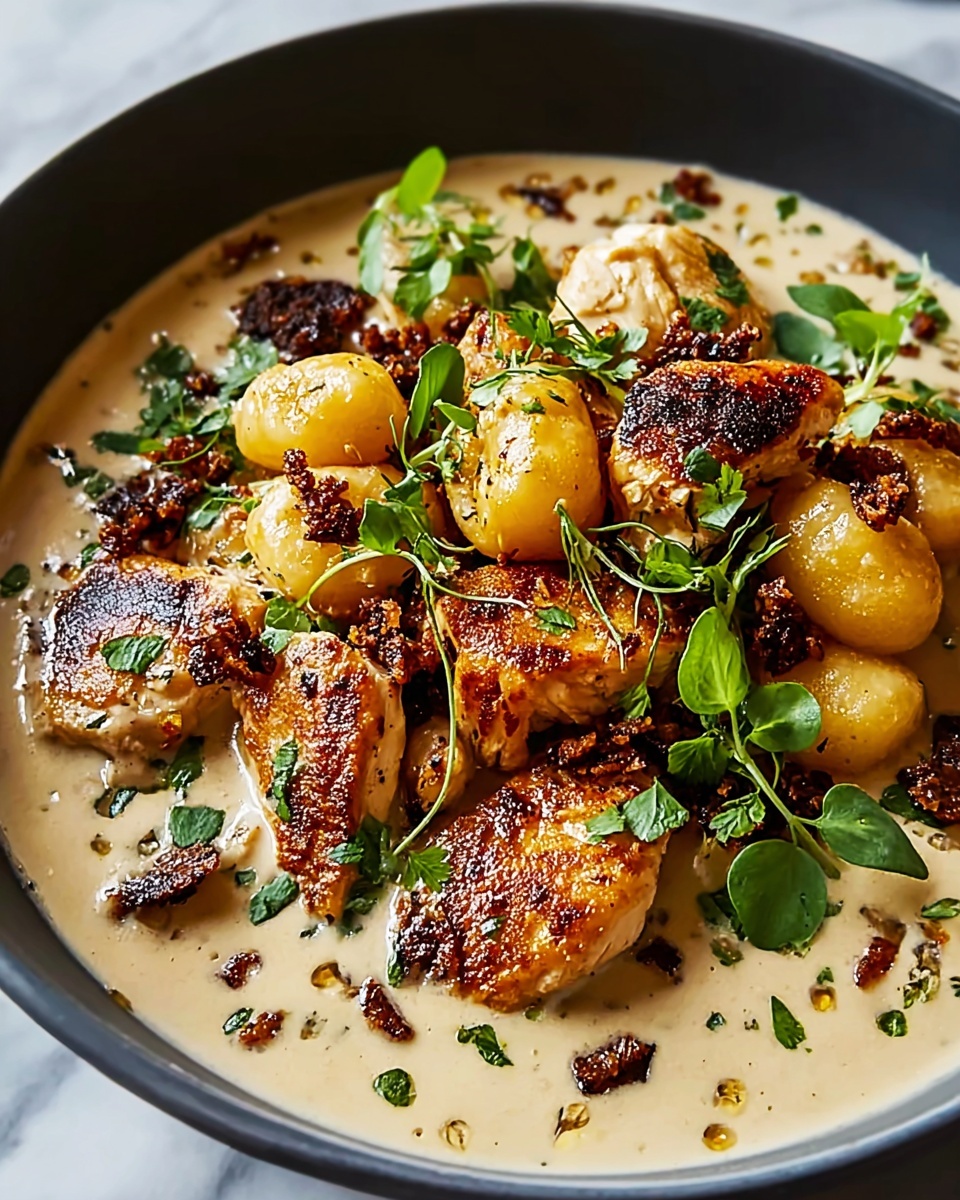 Creamy Asiago Chicken and Gnocchi Recipe - Recipe Image