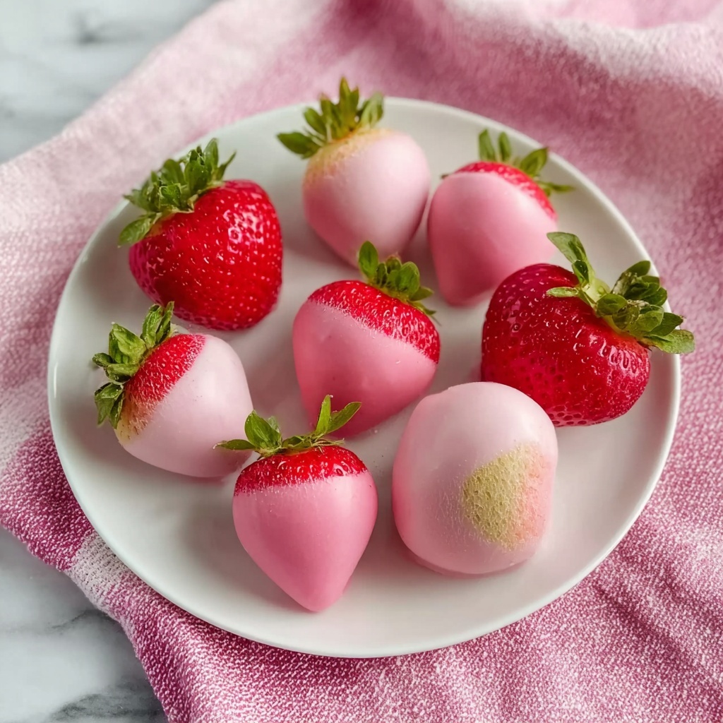 Pink Chocolate Covered Strawberries Recipe - Recipe Image
