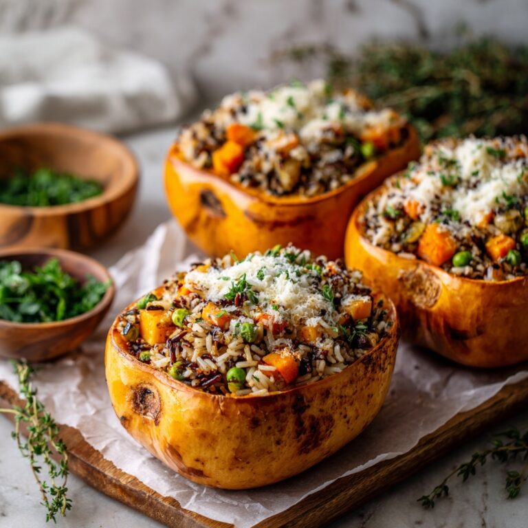 Stuffed Butternut Squash with Wild Rice Recipe