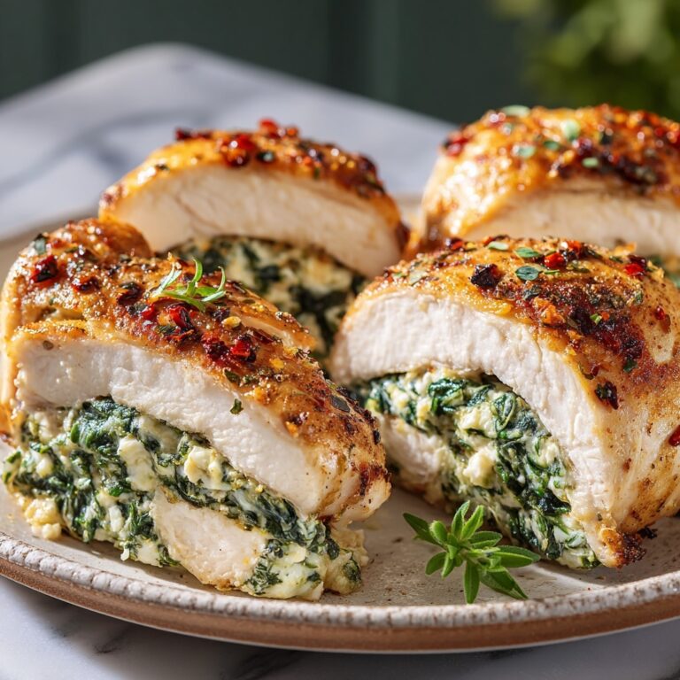 Stuffed Spinach & Feta Chicken Breasts Recipe