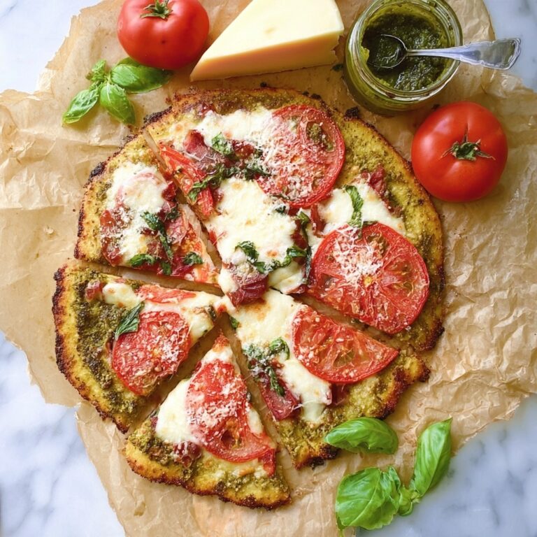 Pesto Pizza with Prosciutto, Tomatoes, and Mozzarella Recipe