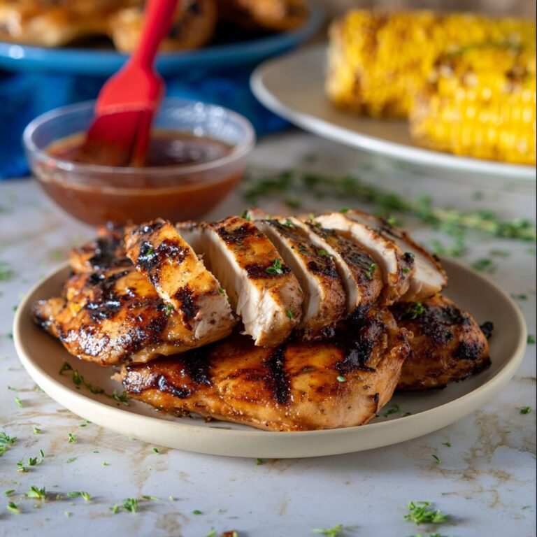 Grilled Chicken Breasts with Barbecue Sauce Recipe
