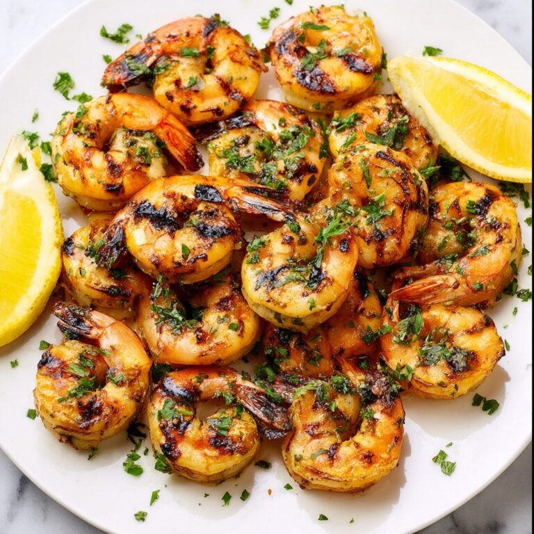 Grilled Jumbo Shrimp with Parsley and Garlic Marinade Recipe