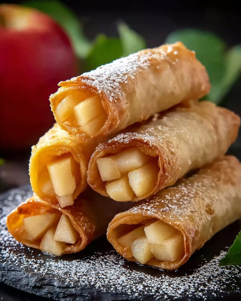 Apple Pie Egg Rolls with Cinnamon Sugar and Caramel Dipping Sauce Recipe