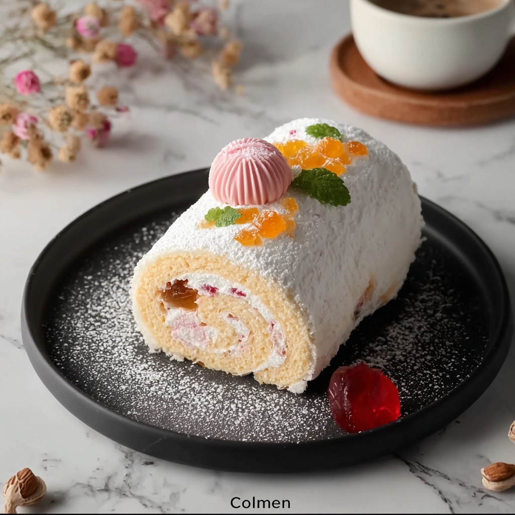 Japanese Cotton Candy Swiss Cake Roll Recipe - Recipe Image