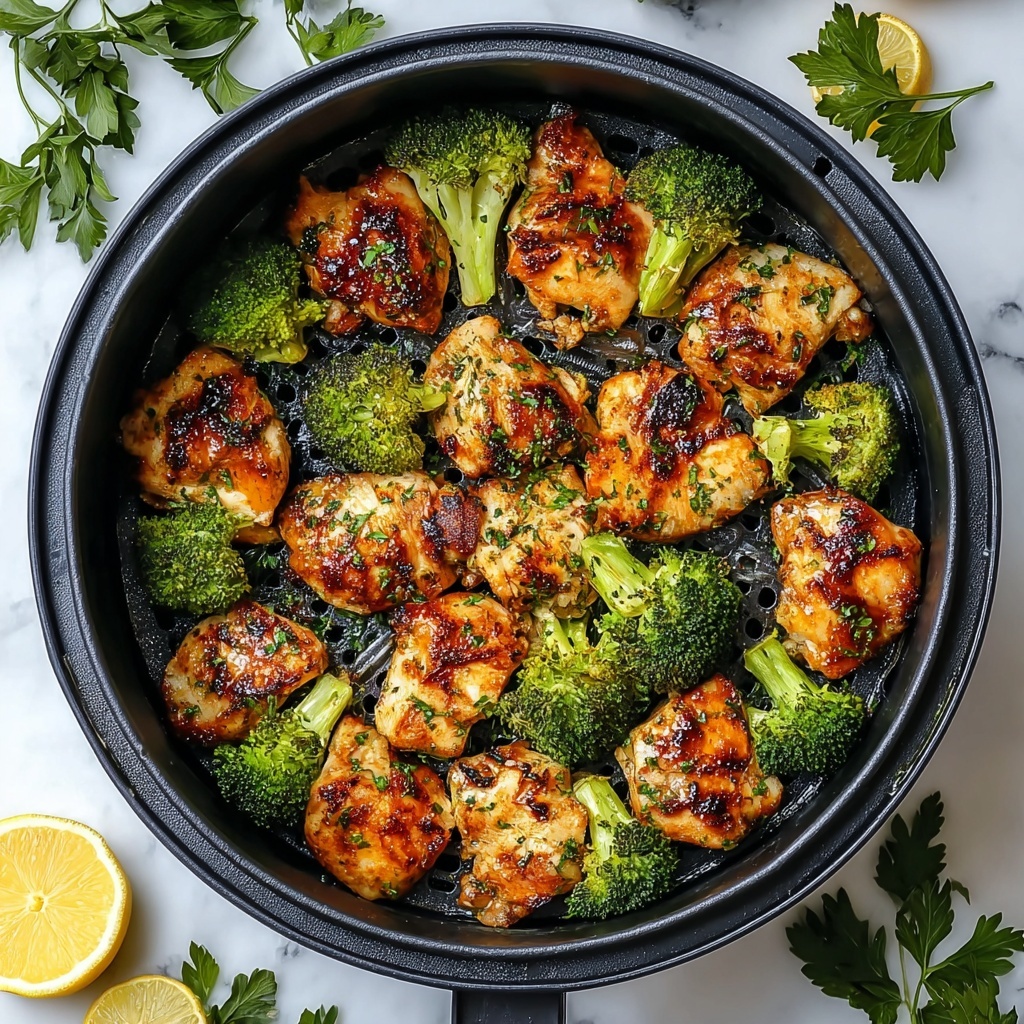 Air Fryer Chicken Bites with Parmesan and Broccoli Recipe - Recipe Image
