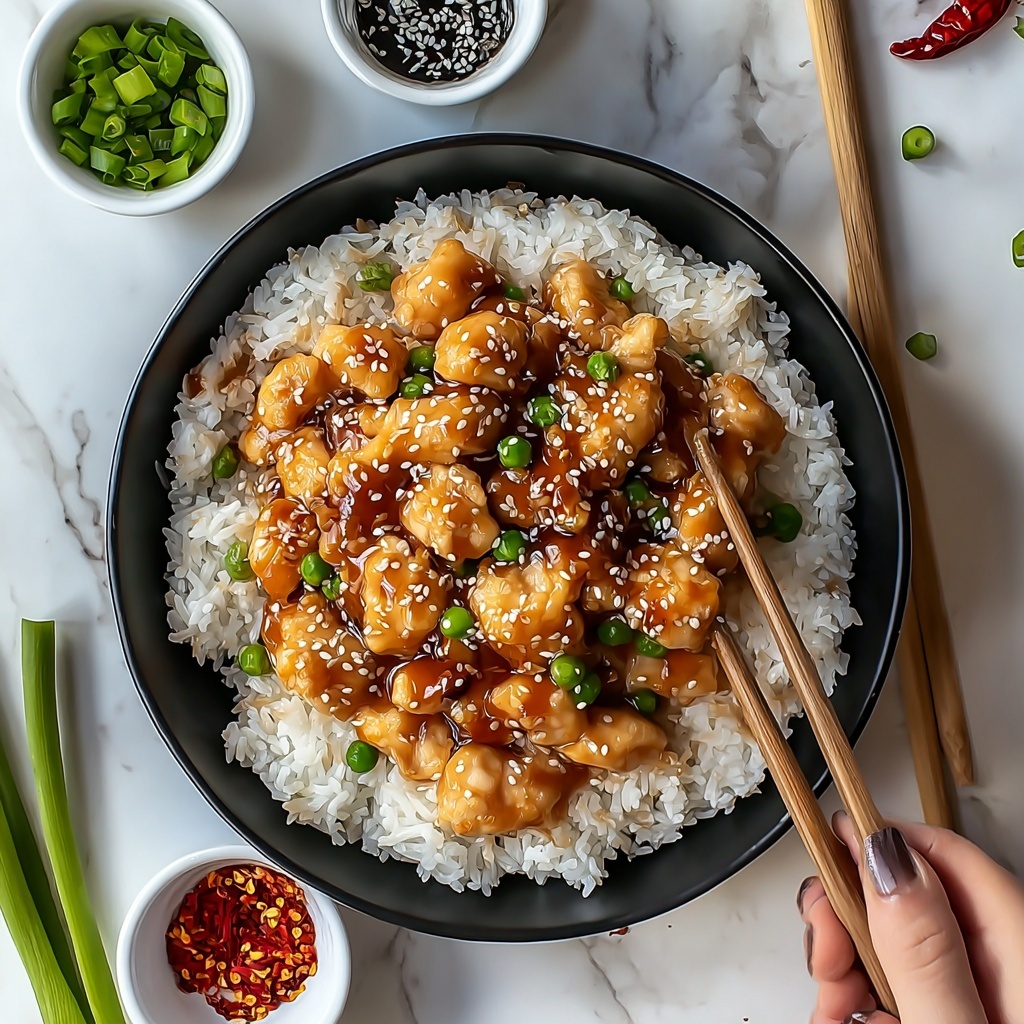 Honey Pepper Chicken Lo Mein with Steamed Jasmine Rice Recipe - Recipe Image