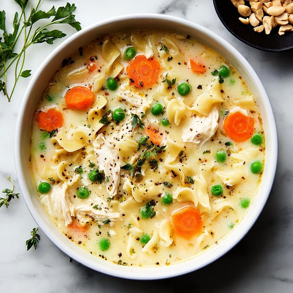 Creamy Chicken Pasta Soup Recipe - Recipe Image
