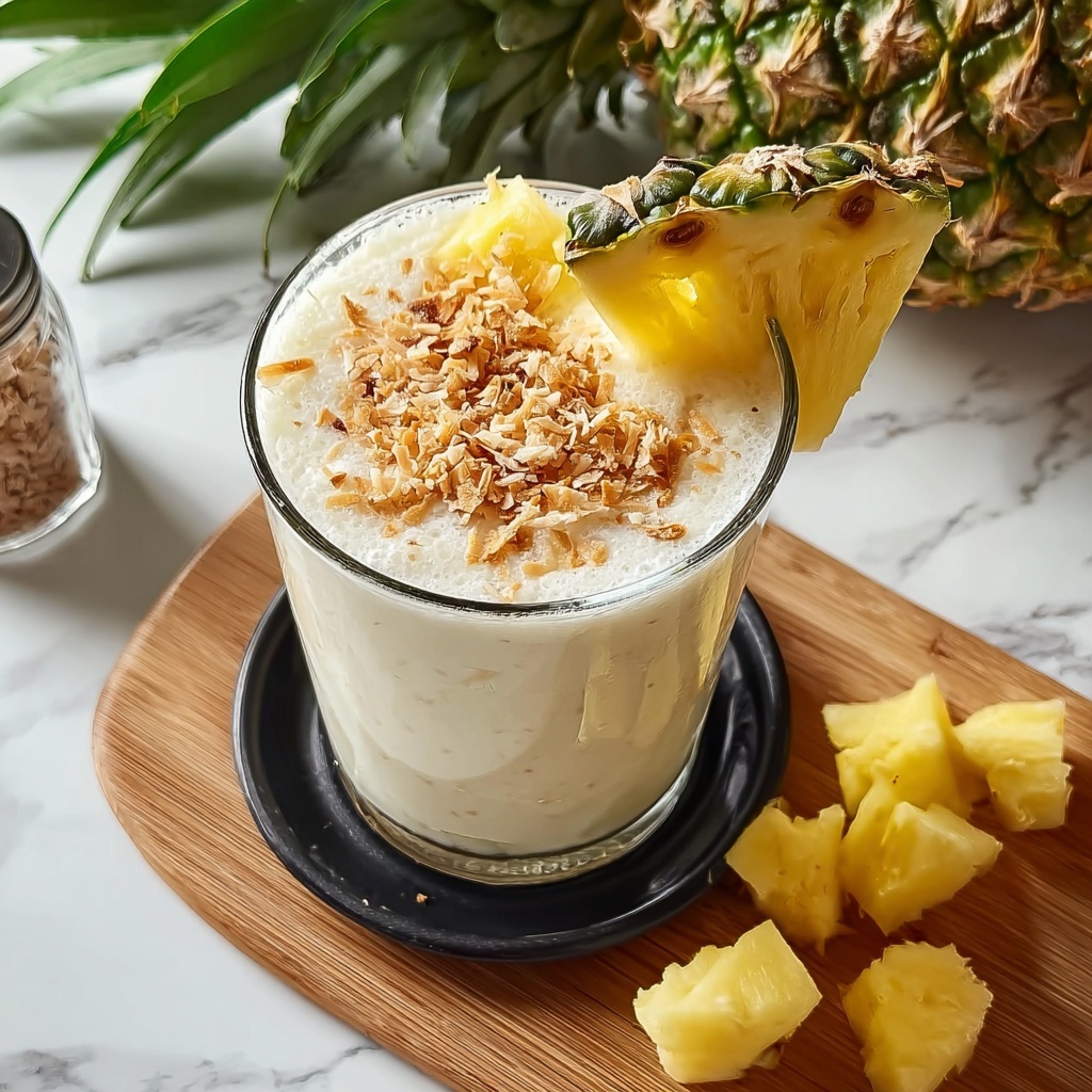 Coconut Pineapple Rum Cocktail Recipe - Recipe Image
