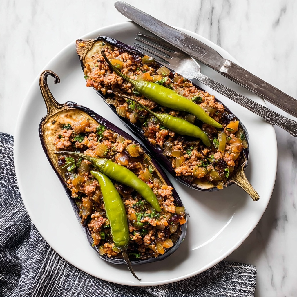 Turkish Stuffed Eggplant (Karniyarik) Recipe - Recipe Image