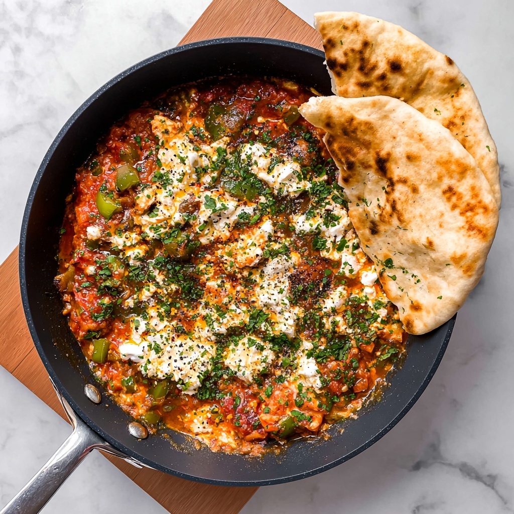 Menemen: Turkish Tomato and Pepper Egg Skillet Recipe - Recipe Image