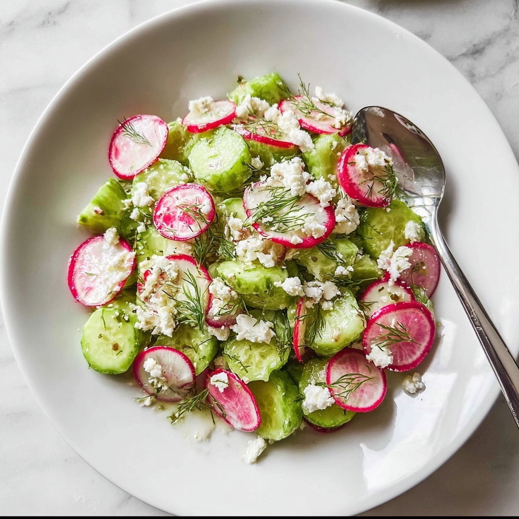Radish Cucumber Salad with Feta and Dill Recipe - Recipe Image
