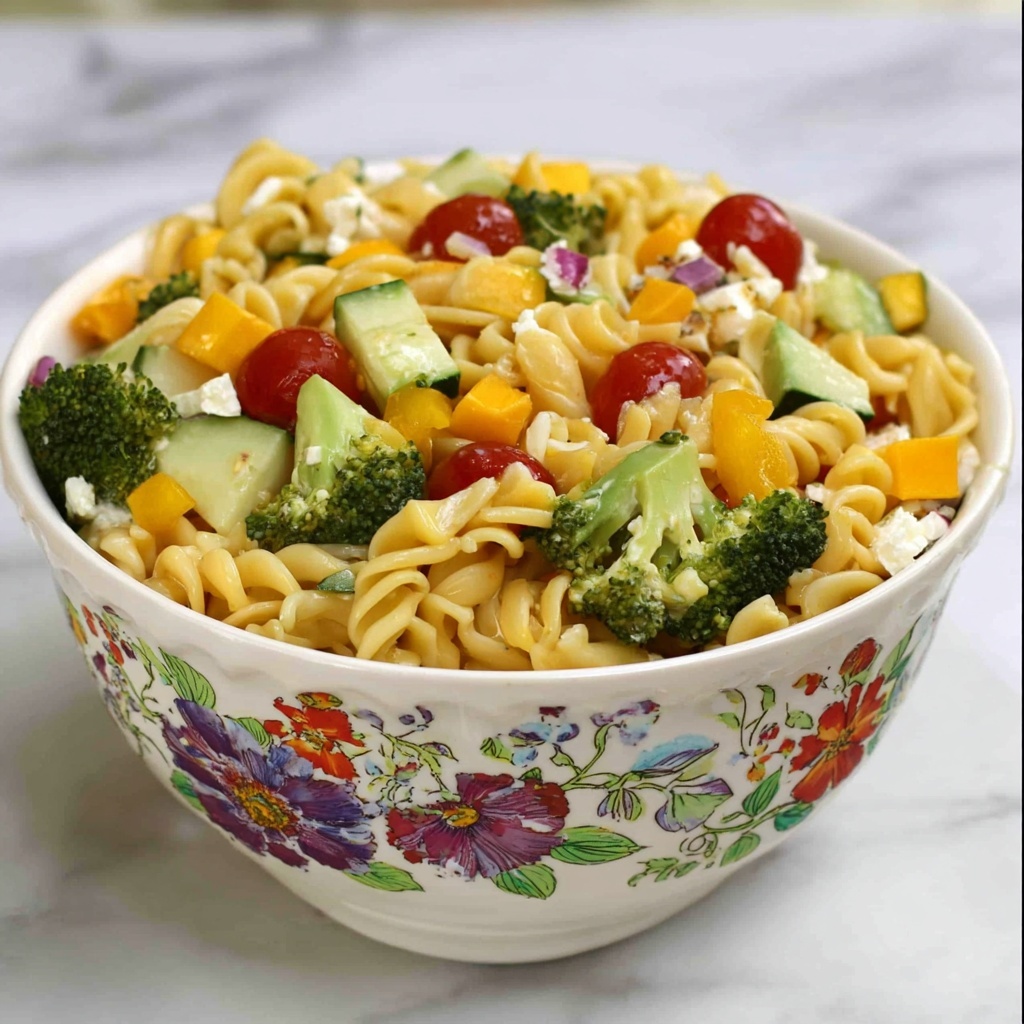 Summer Pasta Salad - Loaded with Fresh Vegetables Recipe - Recipe Image