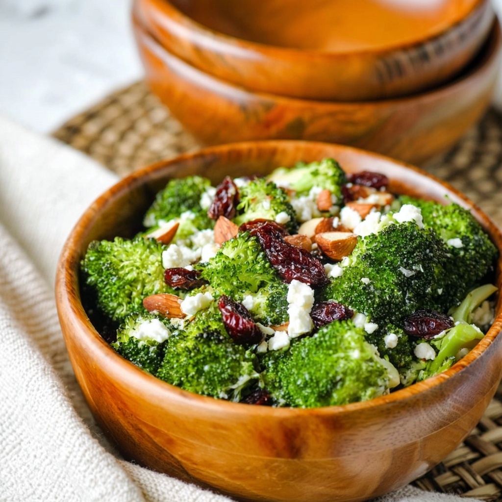 Broccoli with Feta and Fried Almonds Recipe - Recipe Image