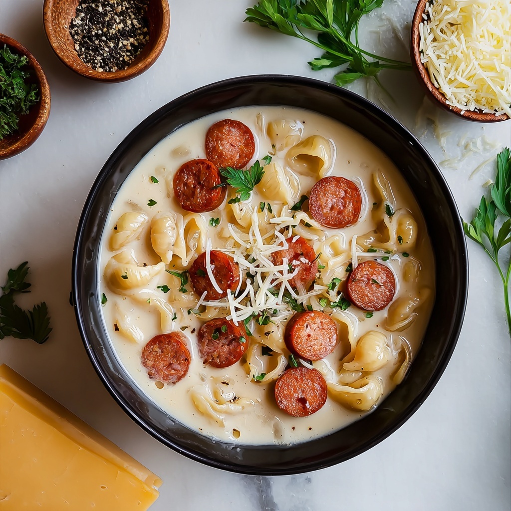 Creamy Italian Sausage Bow Tie Pasta Recipe - Recipe Image