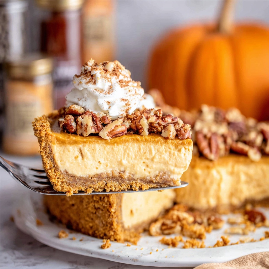 Easy Pumpkin Cheesecake Recipe (No Bake) Recipe - Recipe Image