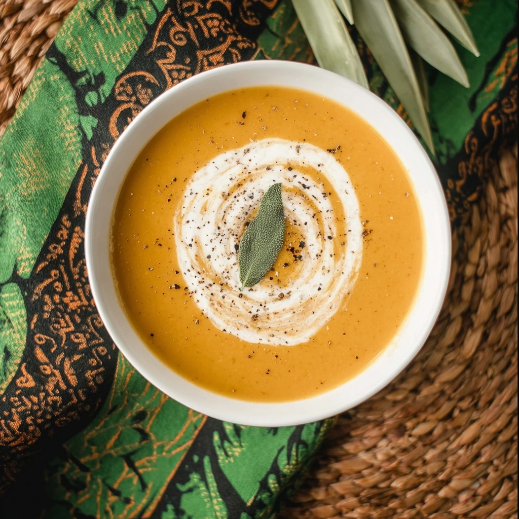 Roasted Butternut Squash Apple Soup Recipe - Recipe Image