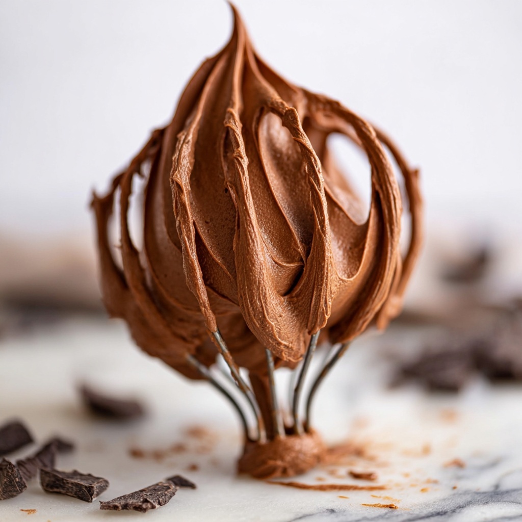 Creamy Dark Chocolate Buttercream Frosting Recipe - Recipe Image