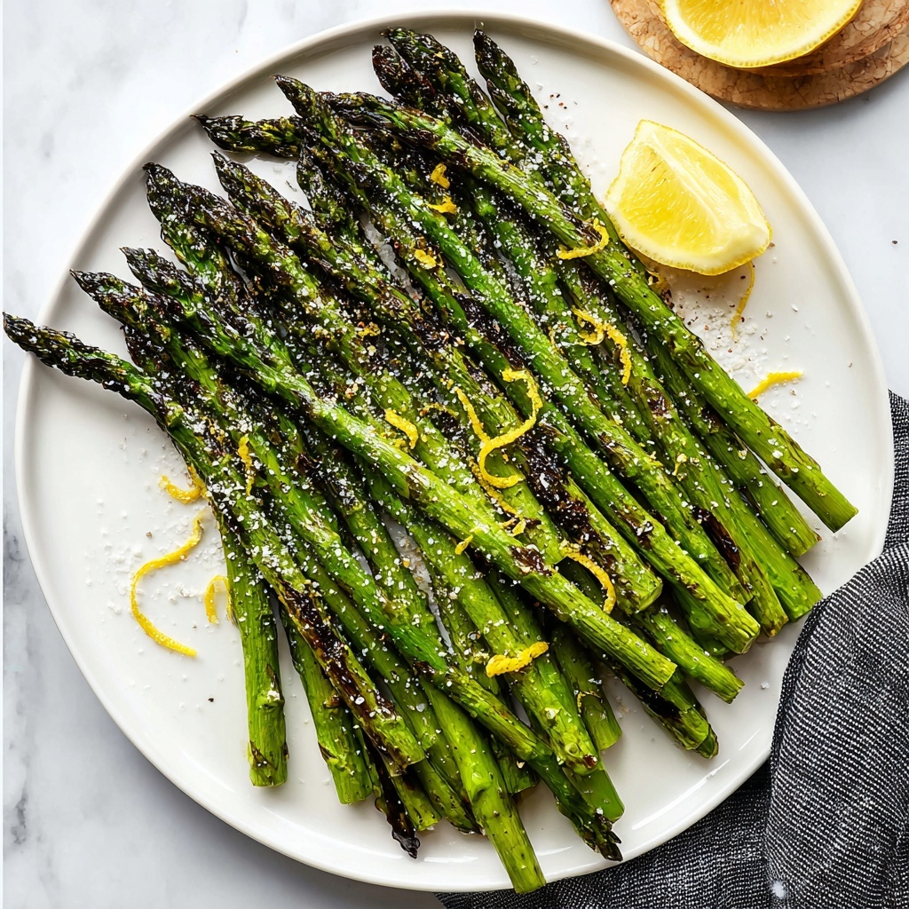 Oven-Roasted Asparagus with Lemon, Parmesan, and Flaky Salt Recipe - Recipe Image