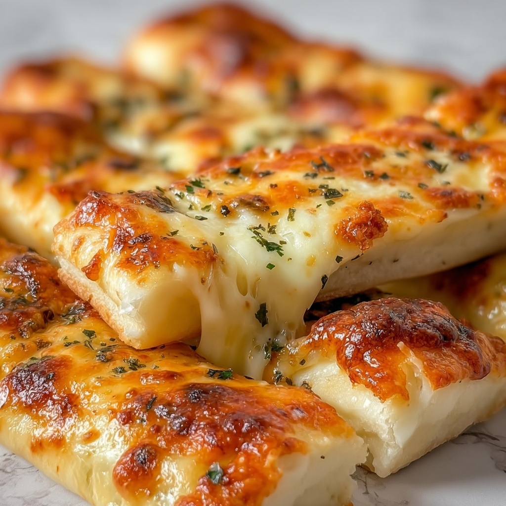 Homemade Cheesy Garlic Breadsticks Recipe - Recipe Image
