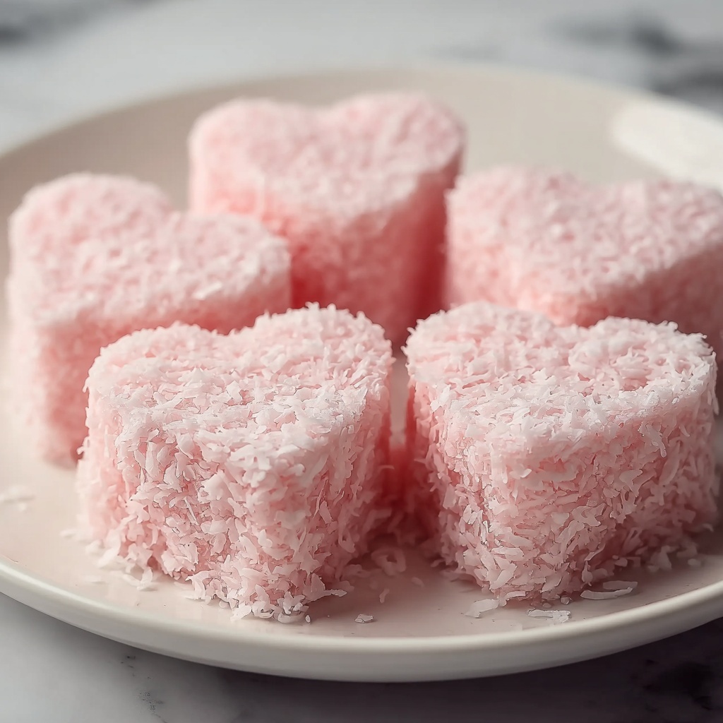 Pink Creamy Coconut Hearts Recipe - Recipe Image