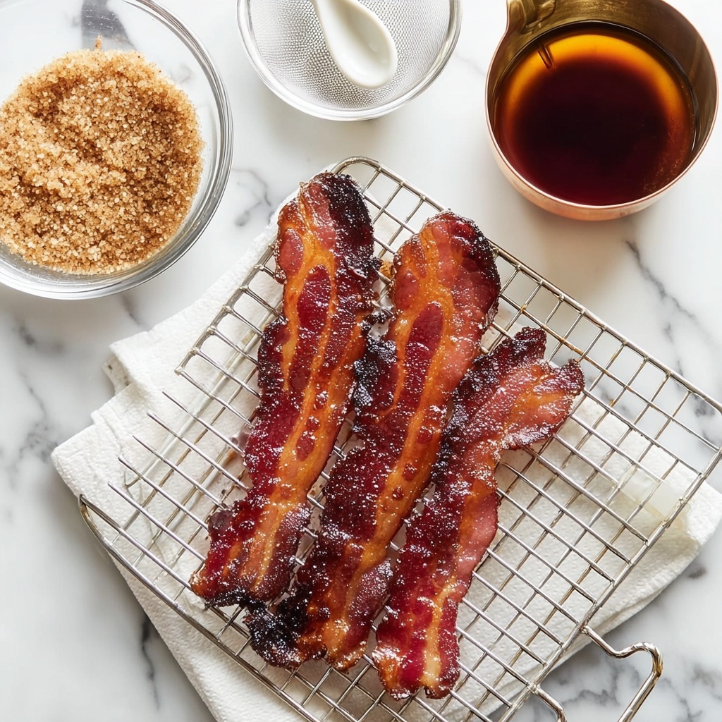 Oven Baked Candied Whiskey Bacon Recipe - Recipe Image