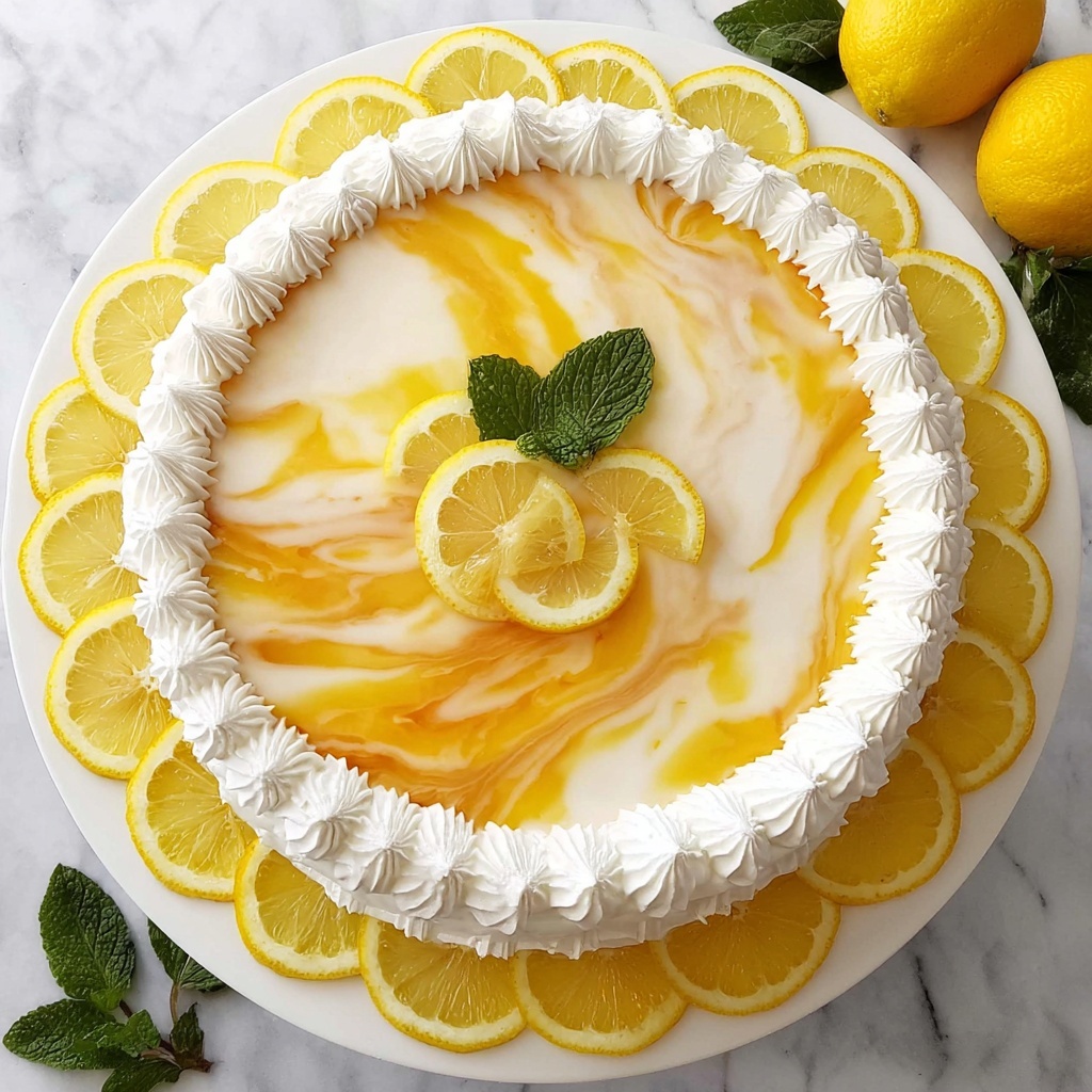 Luscious Lemon Swirl Cheesecake Recipe - Recipe Image