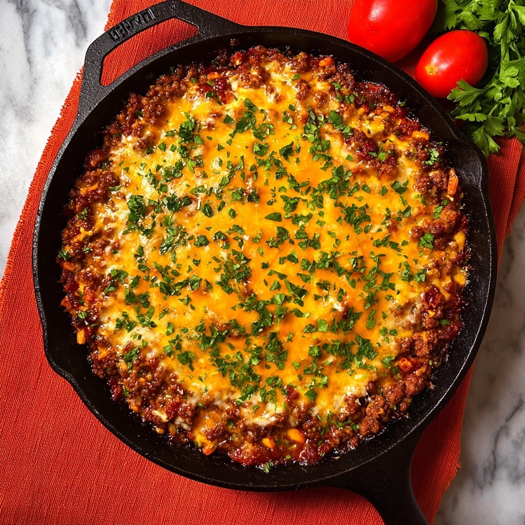 Beef and Tomato Skillet with Cheddar Polenta Recipe - Recipe Image