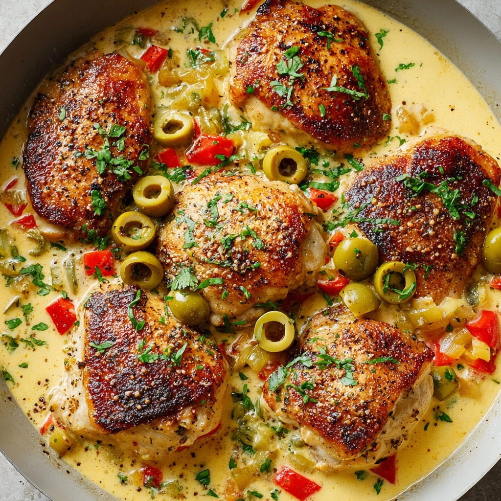 Creamy Pepperoncini Chicken Skillet Recipe - Recipe Image
