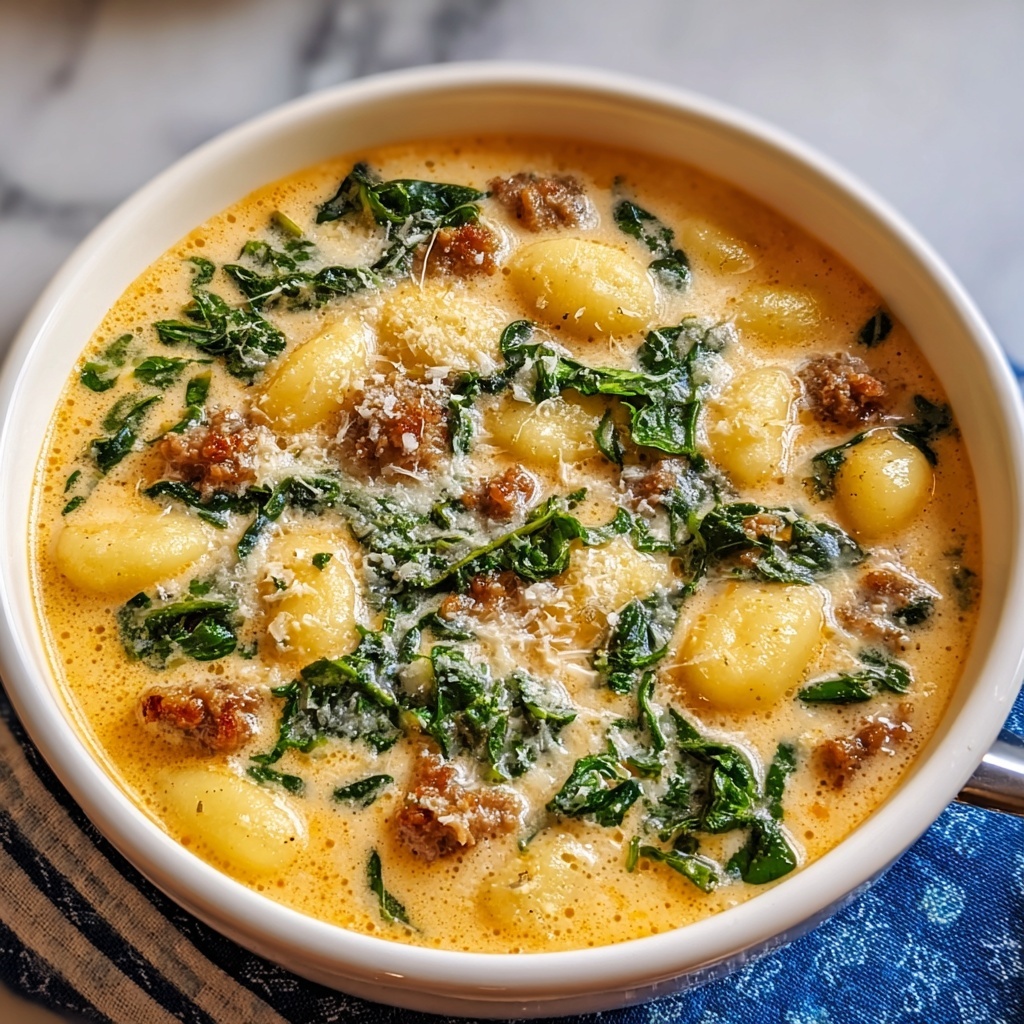 Creamy Parmesan Italian Sausage Ditalini Soup Recipe - Recipe Image