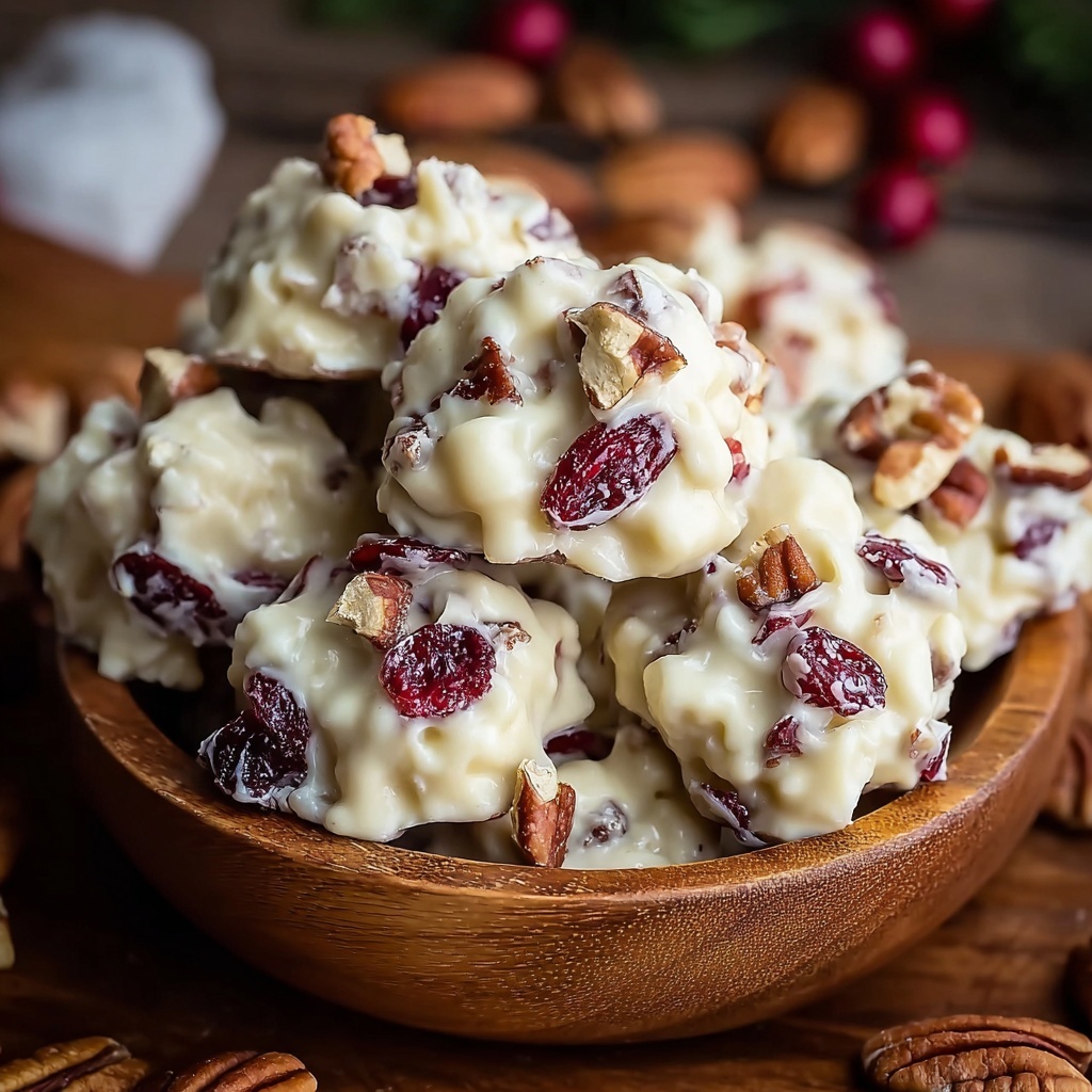 White Chocolate Cranberry Pecan Clusters Recipe - Recipe Image