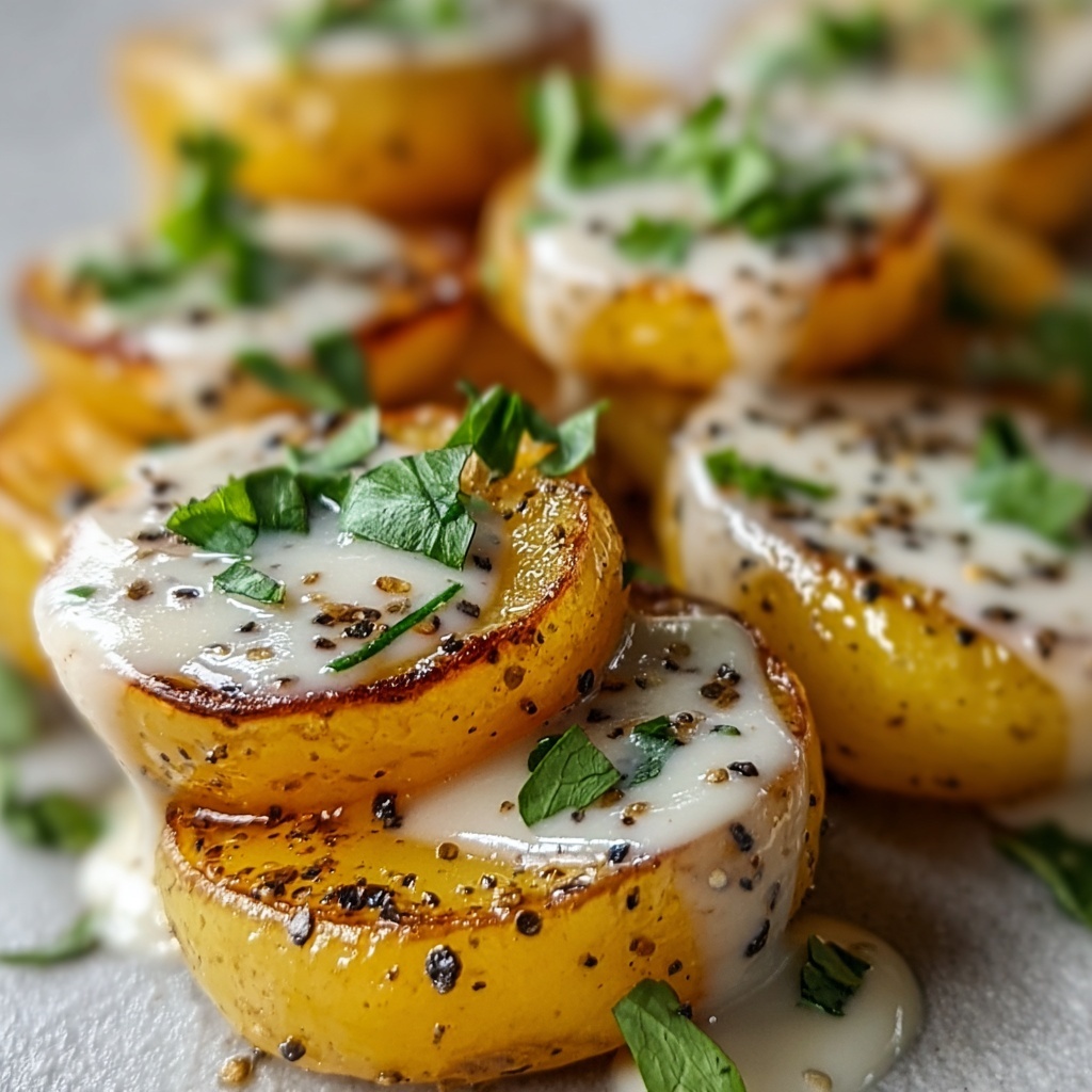 Creamy Garlic Baby Potatoes Recipe - Recipe Image