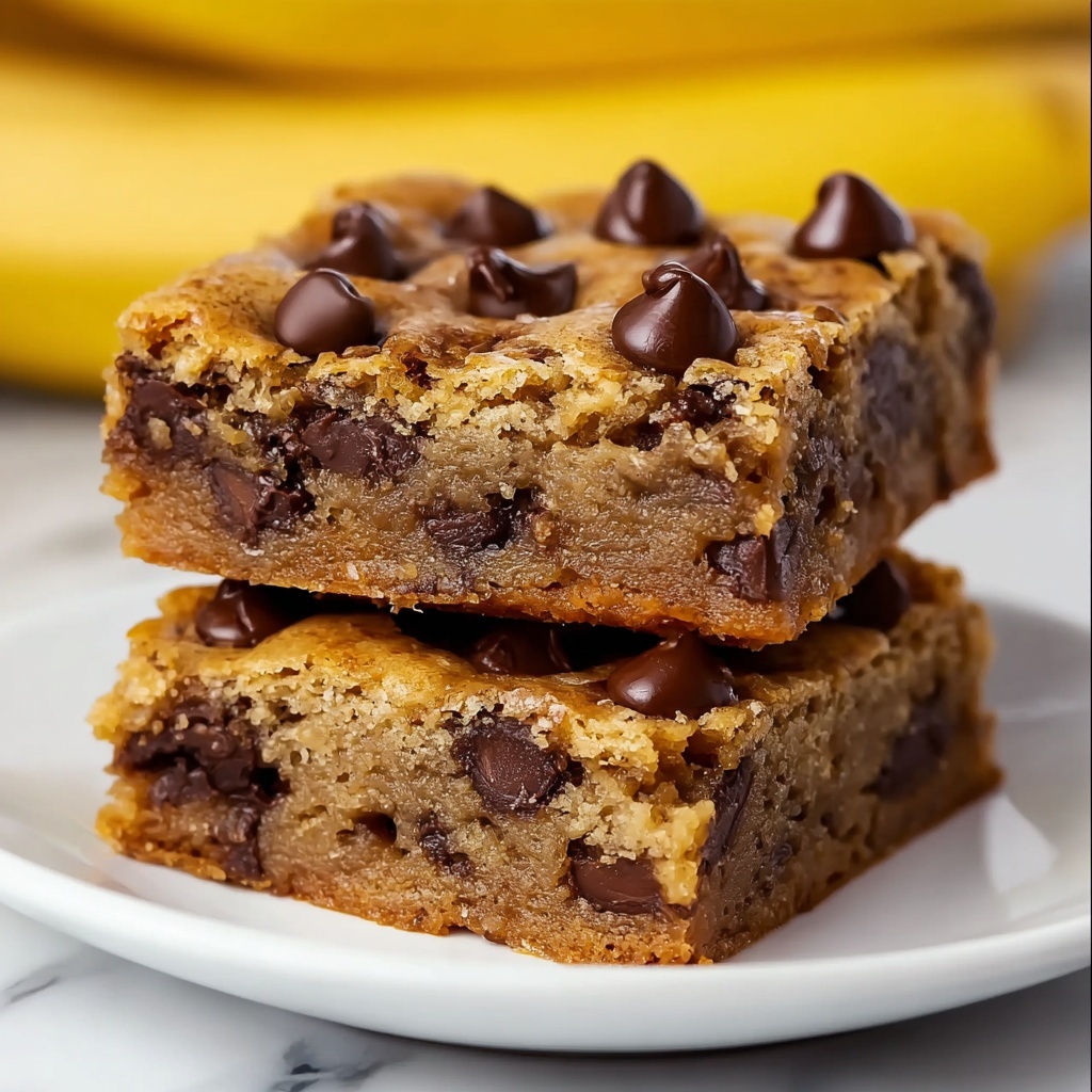 Peanut Butter Chocolate Chip Banana Bars Recipe - Recipe Image