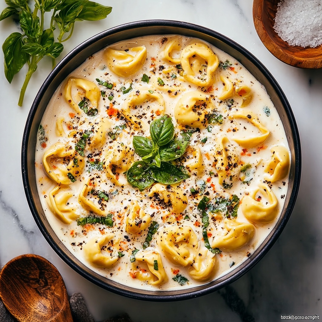 Crockpot Creamy Tortellini with Italian Sausage and Spinach Recipe - Recipe Image