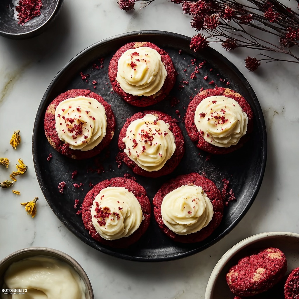 Red Velvet Cookies with Cream Cheese Frosting Recipe - Recipe Image