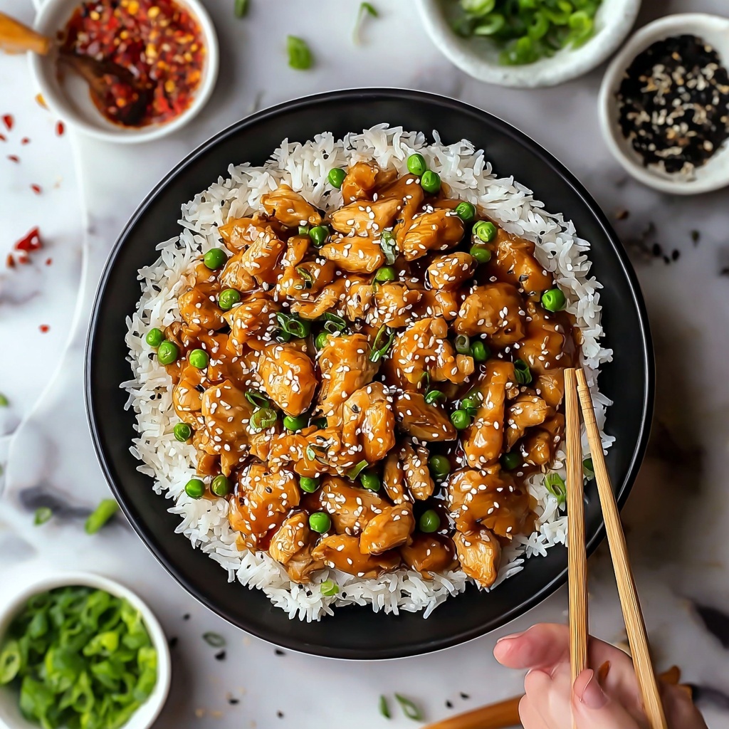 Honey Pepper Chicken Lo Mein with Steamed Jasmine Rice Recipe - Recipe Image