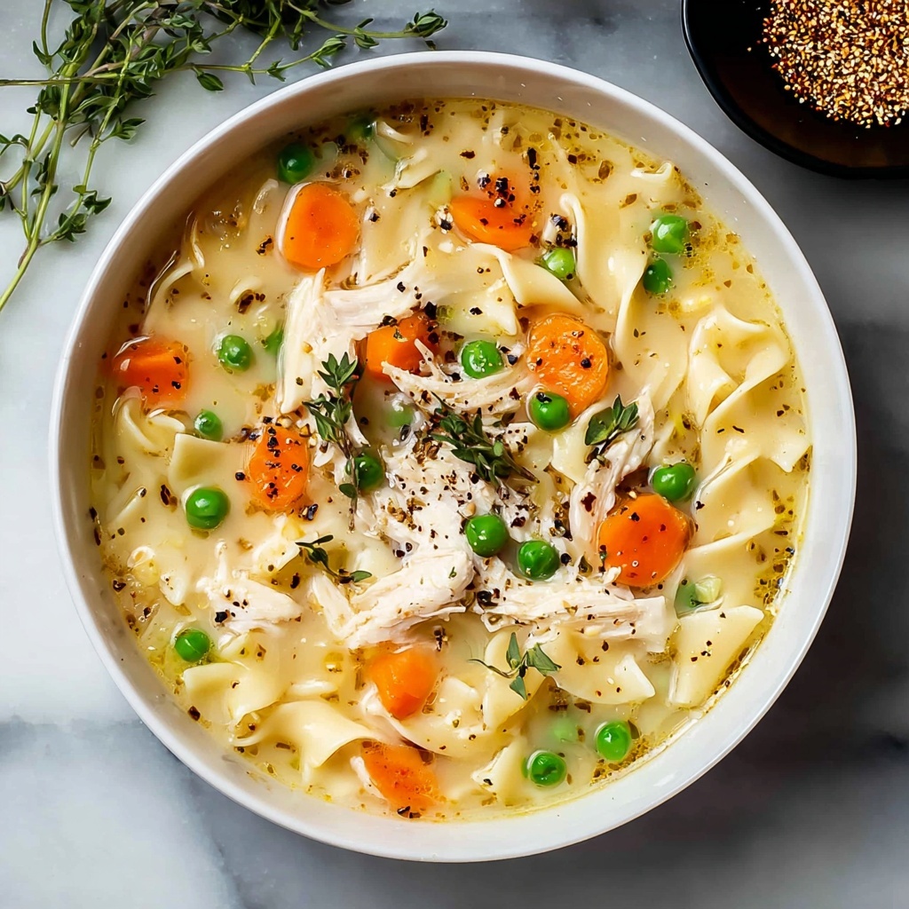 Creamy Chicken Pasta Soup Recipe - Recipe Image